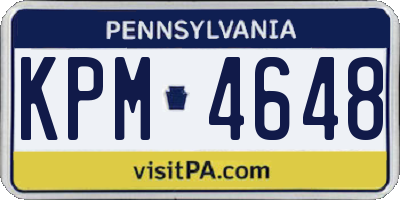 PA license plate KPM4648