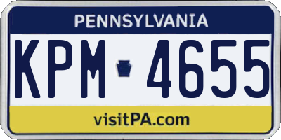 PA license plate KPM4655