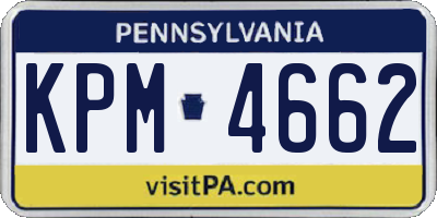 PA license plate KPM4662