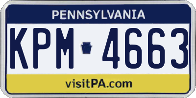 PA license plate KPM4663