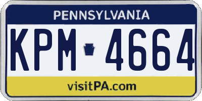 PA license plate KPM4664