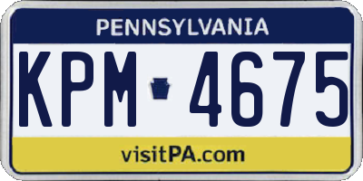 PA license plate KPM4675