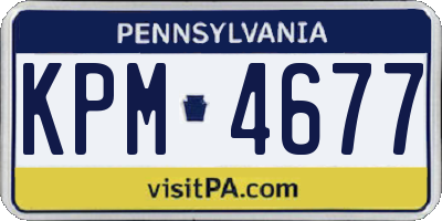 PA license plate KPM4677