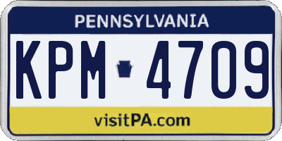 PA license plate KPM4709
