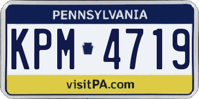 PA license plate KPM4719