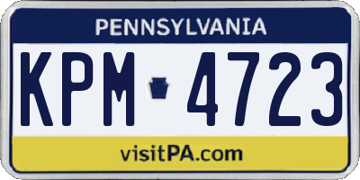 PA license plate KPM4723