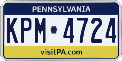 PA license plate KPM4724