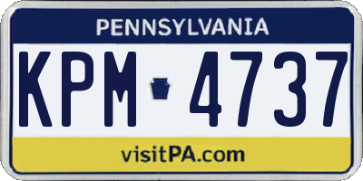 PA license plate KPM4737