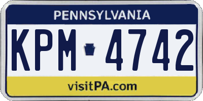 PA license plate KPM4742