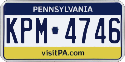 PA license plate KPM4746