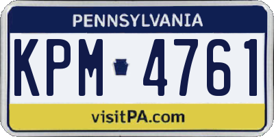 PA license plate KPM4761