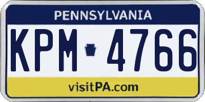 PA license plate KPM4766