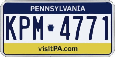 PA license plate KPM4771