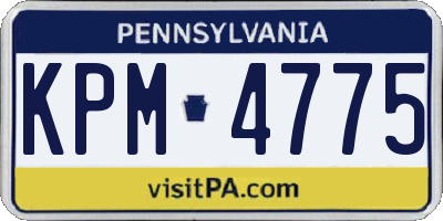 PA license plate KPM4775