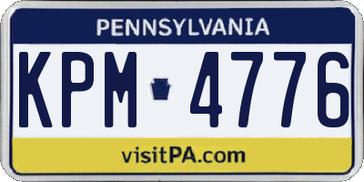 PA license plate KPM4776
