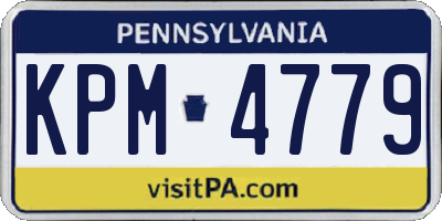 PA license plate KPM4779