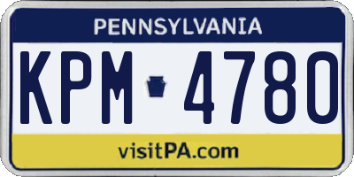 PA license plate KPM4780