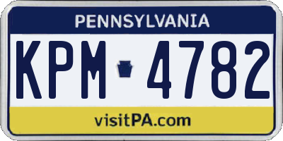 PA license plate KPM4782