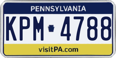 PA license plate KPM4788