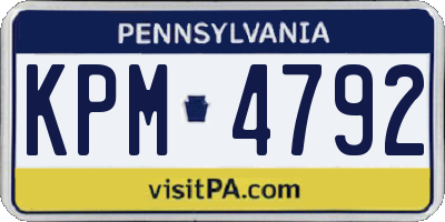 PA license plate KPM4792