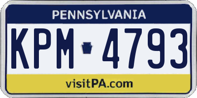 PA license plate KPM4793