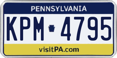 PA license plate KPM4795