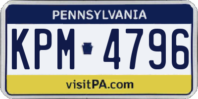 PA license plate KPM4796
