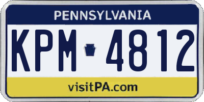 PA license plate KPM4812
