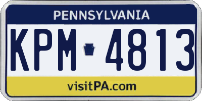 PA license plate KPM4813