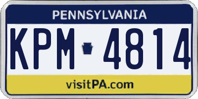 PA license plate KPM4814