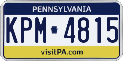 PA license plate KPM4815
