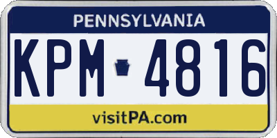 PA license plate KPM4816