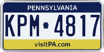 PA license plate KPM4817