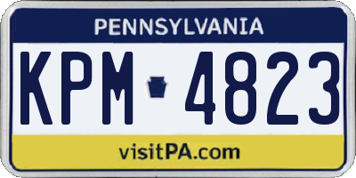 PA license plate KPM4823