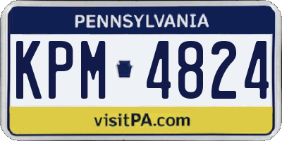 PA license plate KPM4824