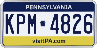 PA license plate KPM4826