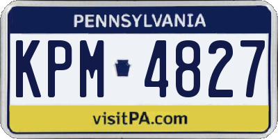 PA license plate KPM4827