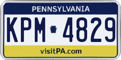 PA license plate KPM4829