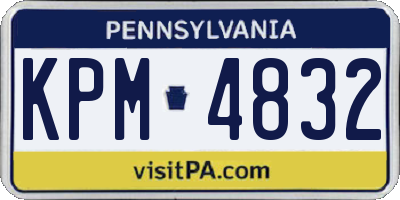 PA license plate KPM4832
