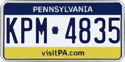 PA license plate KPM4835