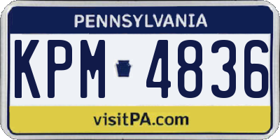 PA license plate KPM4836