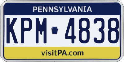 PA license plate KPM4838