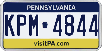 PA license plate KPM4844