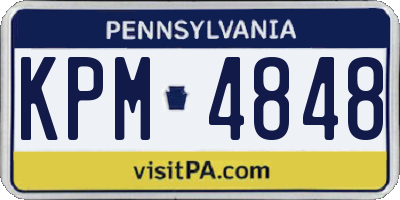 PA license plate KPM4848