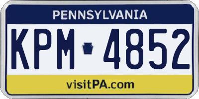 PA license plate KPM4852