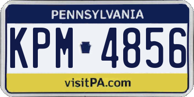 PA license plate KPM4856