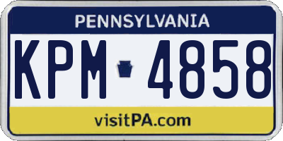 PA license plate KPM4858