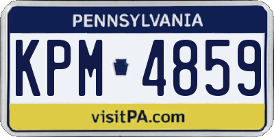 PA license plate KPM4859