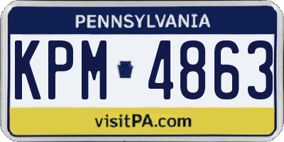PA license plate KPM4863