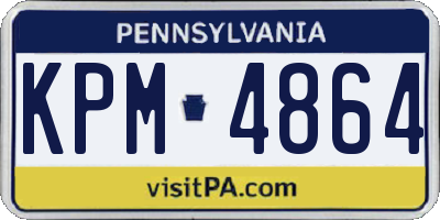 PA license plate KPM4864